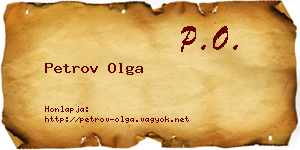 Petrov Olga névjegykártya